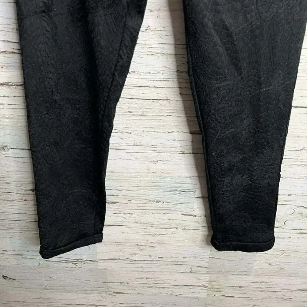 Free people floral black  pants trousers size 4 NWT